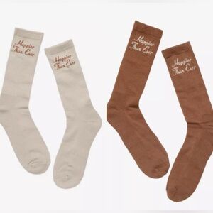 Billie Eilish, Happier Than Ever crew socks (Brown Pair)